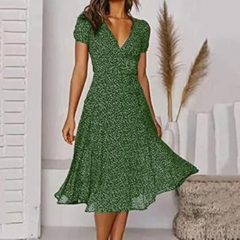 Free Size Random Casual Dress Criss Cross Spring summer Dress for Women