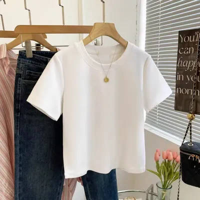 Free Size Women s Plain T shirt Korean Style