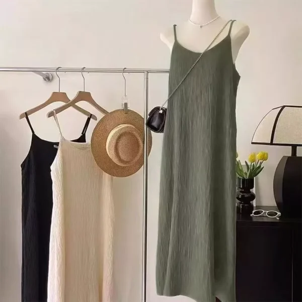 Free Size Random Women Summer Casual Singlet Sling Inner Dress Medium and Longest Dress