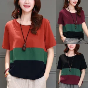 e9dbdde41dc7a05fdfcdd2b364dd5dfa.webp Free Size Random Women s Short sleeved T shirt Tops