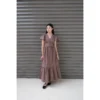 Free Size Random Idina Linen Maxi Ruffle Dress