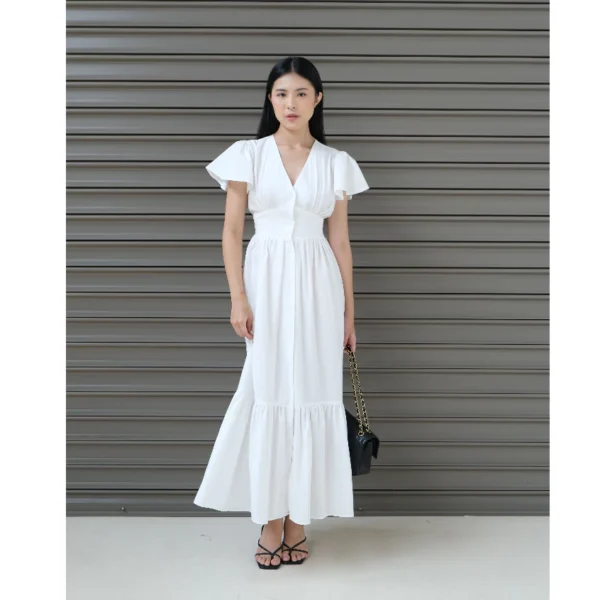 Free Size Random Idina Linen Maxi Ruffle Dress
