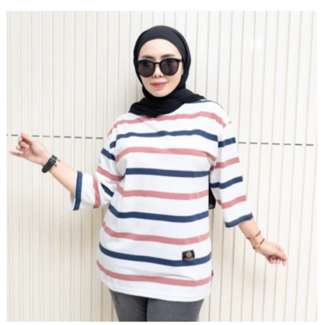 Women s Free Size Random T Shirt Premium Cotton Stripes