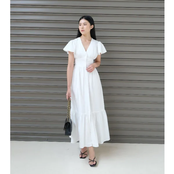 Free Size Random Idina Linen Maxi Ruffle Dress