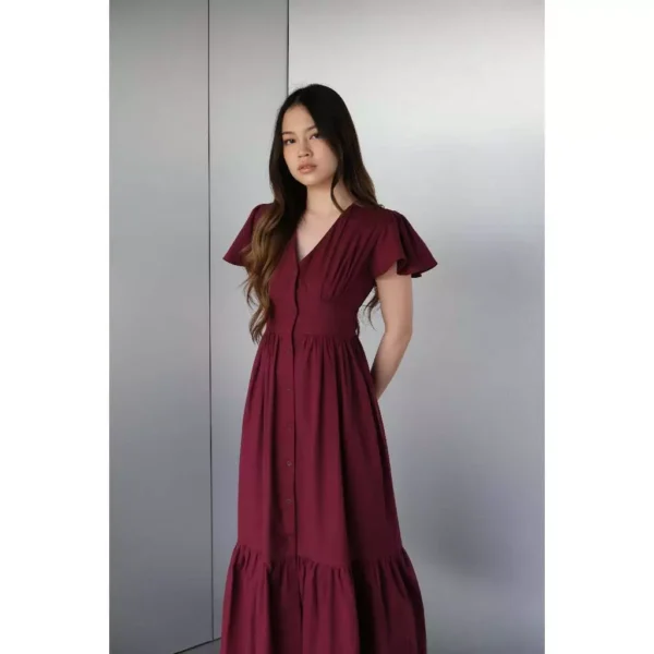 Free Size Random Idina Linen Maxi Ruffle Dress