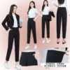 Free Size Random Women s Highwaist OL Long Pants Office Wear Suit Fabric Front Button Zip Back Stretchable