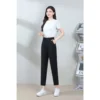 Free Size Random Women s Highwaist OL Long Pants Office Wear Suit Fabric Front Button Zip Back Stretchable