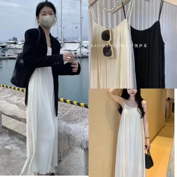 Free Size Random Women Summer Casual Singlet Sling Inner Dress Medium and Longest Dress