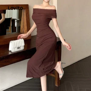sg-11134201-8260s-mkjehj9yvhfm01.webp Elegant Dress Simple Spring summer Brown Dress for Women