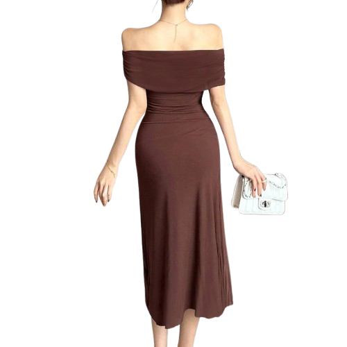 sg-11134201-8262o-mkjehkin3k768b-removebg-preview Elegant Dress Simple Spring summer Brown Dress for Women